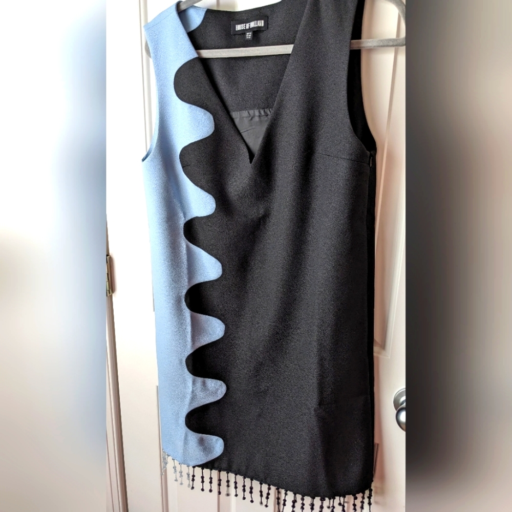 House of Holland Mini Dress with Bead Fringe 8